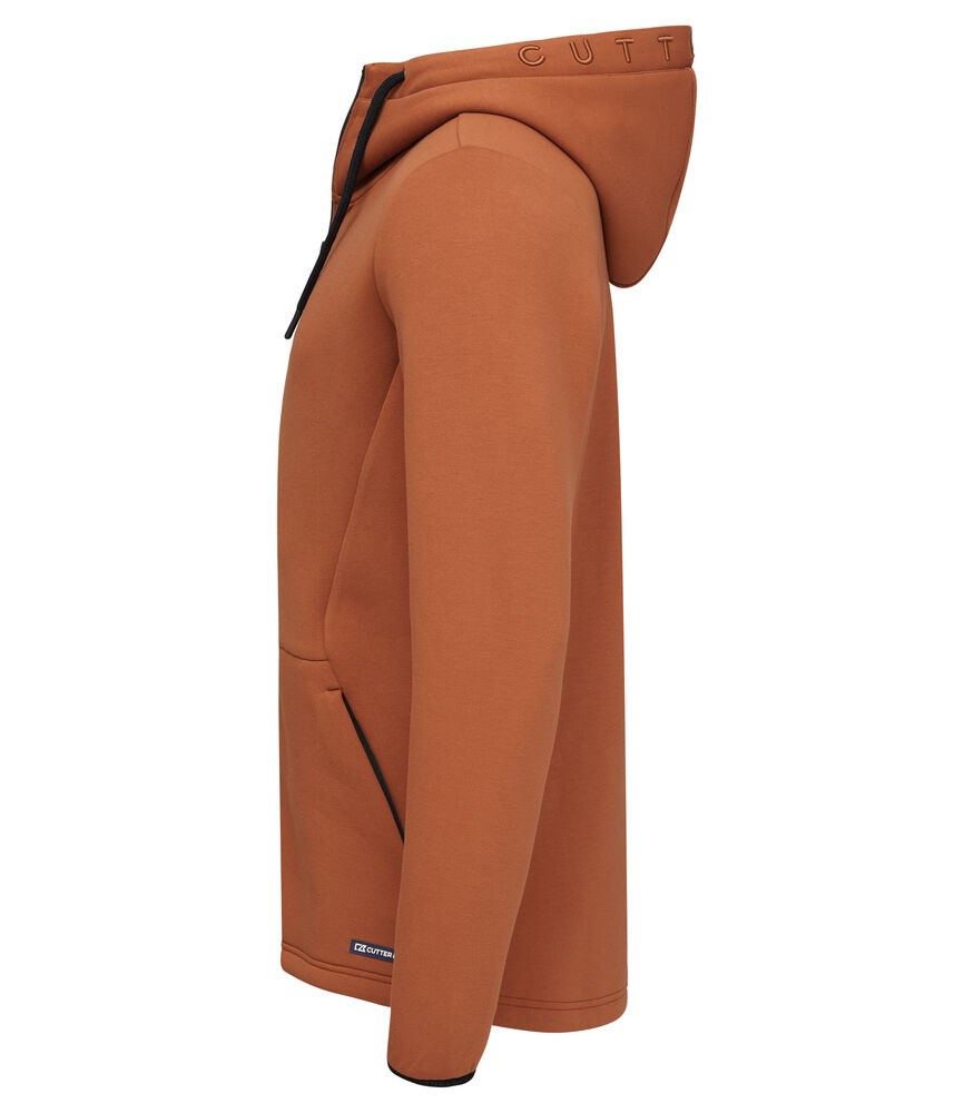 Cutter & Buck - Pemberton Hood FZ Heren Roest Oranje XXL
