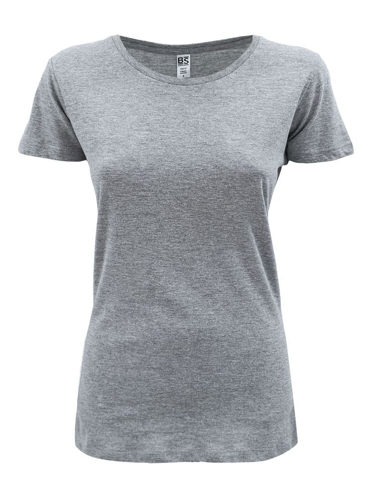 BS Evolution Dames T-Shirt, 150 gr/m2, 100% katoen - Grijs melee